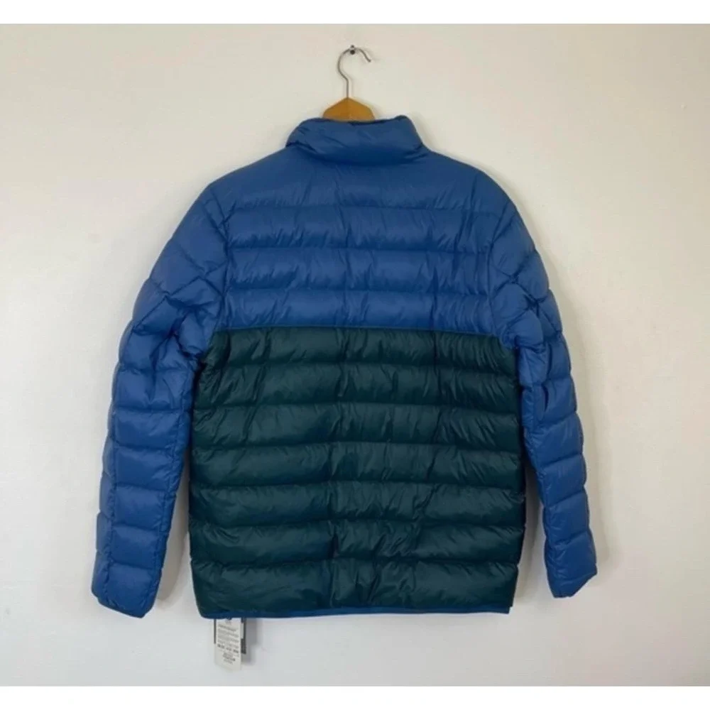 New Eddie Bauer Stratuslite Down Snap Jacket Mens Medium Puffer